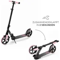 Kinderkraft FREELY - Opvouwbare step vanaf 5 jaar - ABEC-7 lagers - Verstelbare stuurhoogte - maximale belasting 100 kg - Roze