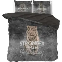 Dreamhouse Dekbedovertrek Stronger Grey Katoen-240 x 200 / 220 cm | Lits-Jumeaux