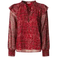 Pepe Jeans Blouse 'Mar' grenadine / donkerrood / wit