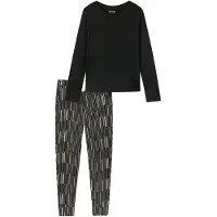 Schiesser Pyjama 'Modern Nightwear' zwart / wit