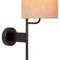 Lucide Wandlamp Magic zwart met USB oplaadpunt