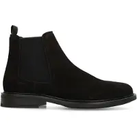 Manfield Zwarte suède chelsea boots | Maat 47
