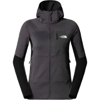 The North Face - Dames fleeces - W Polartec Powergrid Stormgap Hoodie Anthracite Grey TNF Black voor Dames - Maat M - Grijs