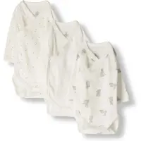 Petit Bateau Baby Rompers 3 Bodies Naiss Ml - Wit - Maat 62