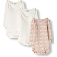 Petit Bateau Baby Rompers 3 Bodies Us Ml - Wit - Maat 86