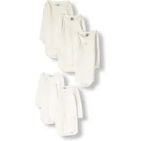 Petit Bateau Baby Rompers 5 Bodies Us Ml - Wit - Maat 68