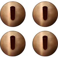 EAVY - Set van 4 Zelfklevende handdoekhaakjes RVS - handdoekhouder - wandhaak - plakhaak - Geborsteld Koper