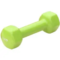 Sportifrance Vinyl 1.5kg Dumbbell 2 Eenheden Groen 1.5 kg