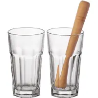 Leonardo Longdrinkglas Met Stamper Bar 540 ml (3-Delig)