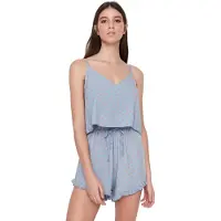 Trendyol Korte pyjama pastelgroen / wit