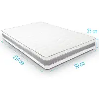Droommatras Traagschuimmatras Medimax 90x210 dikte 25 cm