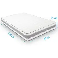 Droommatras Traagschuimmatras Medimax 80x210 dikte 25 cm
