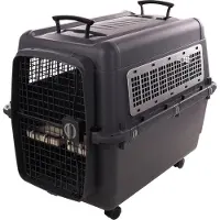 Flamingo Reisbench hond – Autobench – Transportbox hond XL 92x60x75 cm – Transportkooi Lanta Donkergrijs