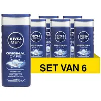 Nivea Men Douchegel Protect & Care 3in1 - Moisturising + aloe vera - 6 x 250 ml
