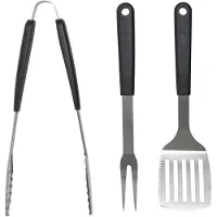 Char-Griller BBQ Gereedschap Set – 3-delig (Tang, Spatel en Vork) – RVS Barbecue Tools – Duurzaam en Stevig