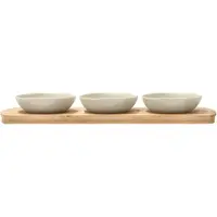 Villa Collection Tray Met Kommetjes Shoku Soft Beige 32 x 10 cm