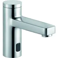 Kludi Zenta E 1-gats elektronische wastafelkraan z. temperatuurkeuzeknop (v.af instelbaar) 230V aansluiting chroom