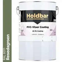 Holdbar PVC-Vloer Coating Resedagroen (RAL 6011) 2,5 Kg - Vloerverf - Alle kleuren - Hecht direct op PVC - Slijtvast - UV-bestendig - Gemakkelijk te reinigen - Beschermt PVC-Vloer - 2 Componenten Verf