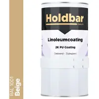 Holdbar Linoleumcoating Beige (RAL 1001) 1 Kg - Linoleum Verf - Alle Kleuren - Vloerverf - Krasvast - UV-bestendig - Vergeelt niet - Gemakkelijk Schoonmaken - 2 Componenten
