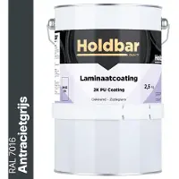 Holdbar Laminaatcoating Antracietgrijs (RAL 7016) 2,5 Kg - Laminaat Verf - Vloerverf - Alle Kleuren - Krasvast - UV-bestendig - Vergeelt niet - Gemakkelijk Schoonmaken - 2 Componenten