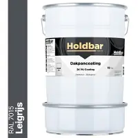 Holdbar Dakpancoating Leigrijs (RAL 7015) 10 Kg - Waterdicht - Vuil afstotend - UV-bestendig - Alle Kleuren - Dakpannen verven - Hecht op Steen, Beton, Dakpannen of Bestaande coating - 2 Componenten