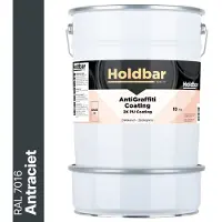 Holdbar Anti Graffiti Coating Antracietgrijs (RAL 7016) 10 Kg - Maakt Graffiti verwijderbaar - Graffiti Verwijderen - In Alle Kleuren - Voor Steen, Beton, Hout, Metaal en Tegels