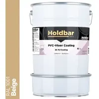 Holdbar PVC-Vloer Coating Beige (RAL 1001) 10 Kg - Vloerverf - Alle kleuren - Hecht direct op PVC - Slijtvast - UV-bestendig - Gemakkelijk te reinigen - Beschermt PVC-Vloer - 2 Componenten Verf