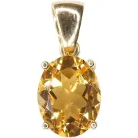 Christian 14 karaat gouden hanger met citrien