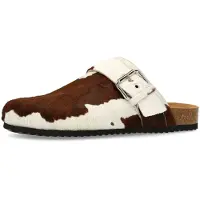 Manfield Clogs bruin / wit