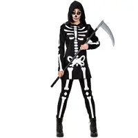 Boland - Kostuum Skeleton woman (XL) - Volwassenen - Skelet - Grim Reaper - Halloween - Cosplay - Themafeest - Carnaval