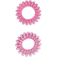 Dessata no-pulling hårsnoddar Glitter + metal fuchsia