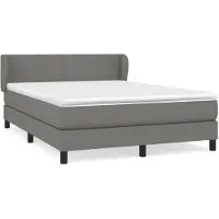 Syfax Boxspring met matras stof donkergrijs 140x200 cm