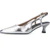 Manfield Slingpumps zilver
