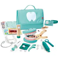Hape Small Dentist Playset Briefcase Blauw Kinderen
