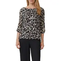 s.Oliver Black Label Blouse stone grey / lichtgrijs / zwart
