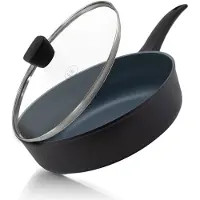 BE Living Hapjespan met Deksel - Ø 28 cm - Sauteerpan - Keramische Braadpan - Inductie Pan - PFAS Vrij Anti-aanbak - Delight-serie