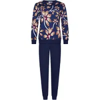Pastunette Warme katoenen marineblauwe pyjama | Maat 48