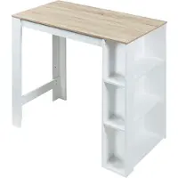 En.casa Bartafel Danderyd met 3 planken 120x60x105,5 cm wit en eikenkleurig []