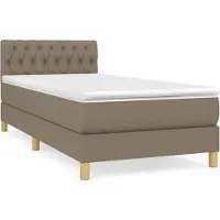 Syfax Boxspring met matras stof taupe 90x200 cm