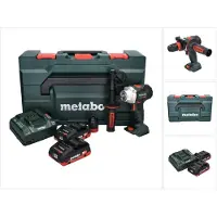 Metabo Boormachine + slagboor, BS 18 LTX BL Q I Accuboormachine 18 V 130 Nm Brushless + 2x accu 4.0 Ah + lader + meta (Oplaadbare batterij)