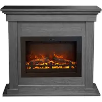 Xaralyn Elektrische kachel - Flex EFL-HLZ - Houtlook - 1500 Watt verwarming - met afstandsbediening - inclusief schoorsteenmantel en inbouwkachel - decoratieve kachel