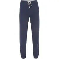 Hajo Heren joggingbroek met boorden blauw | Maat 56