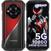 Doogee S118 Pro 5G - Robuuste Smartphone - Robuuste Telefoon - 32GB RAM + 512GB ROM (2TB/TF) - 10800 mAh/33W - 6,6 inch 120Hz - 108 MP + 20 MP Nachtzicht - Dual SIM 5G - GPS - NFC - Rood