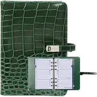 Kalpa 1111-09 hervulbare Personal Planner Organizer Croco Bos Groen 1 week per 2 paginas 2026-2027-2028