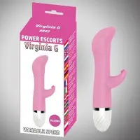 Power Escorts Vibrators Voor Vrouwen – Tarzan Vibrator – Clitoris En G-spot Stimulator – Duo-Vibrator - - Virginia G - G Spot Vibrator - 16,5 cm - 10-Speed - BR83 - Roze - gave Cadeaubox
