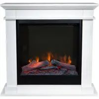 Xaralyn Elektrische haard - Tuniz ELE-HLW - wit hout - 1400 watt verwarming - met afstandsbediening - haardombouw inclusief inbouwhaard - schouw