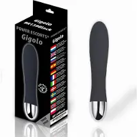Power Escorts Gigolo Slanke G spot Vibrator - Oplaadbaar - 17,2 cm - BR139 Zwart
