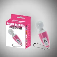 Power Escorts Mini Wand Massager - Pocket Size - 6,5 cm - BR68 - Roze