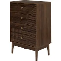 MISOU Tiffany Ladekast - Commode met 4 Lades - Opbergkast op Poten - Wandkast - Opbergruimte - Hal Kast - Sidetable - Hout - met Goude Details