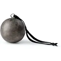 Nordstjerne 2x Luxe Kerstbal metaal zwart Ø 5cm set handgemaakt met fluwelen lint - Industriële kerstboom versiering - Moderne kerstdecoratie
